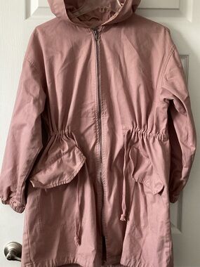 ASOS Dusty Rose Utility Hooded Parka Jacket